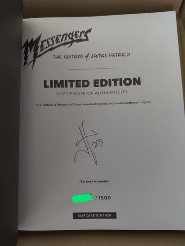 James hetfield signed book - james,