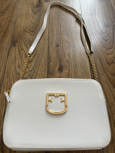 Furla white leather bag new - furla,