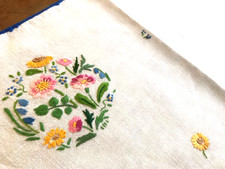 Vintage Hand Embroidered Tray