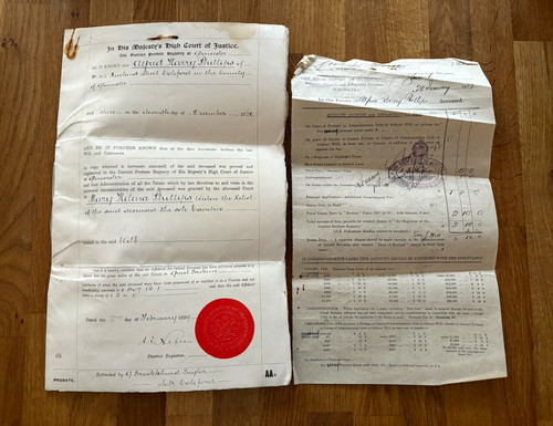 1928 probate last will - &,