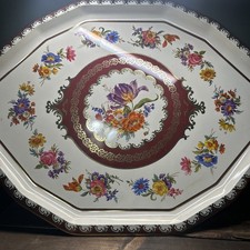 Vtg oval daher decorated - oval,