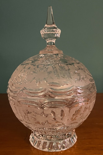 Vintage pressed glass lidded - pressed,