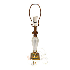 Antique Brass Table Lamp Stand Metal Traditional Lamp 57 cm Height