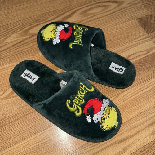 Grinch christmas slippers - grinch,
