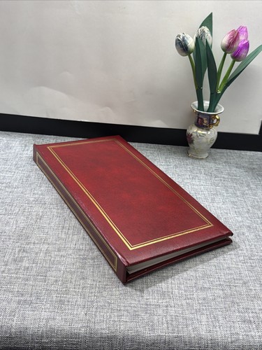 Vintage burgundy photo album - vintage,