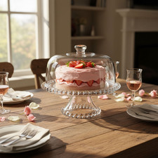 Pasabahce Glass Footed Cake