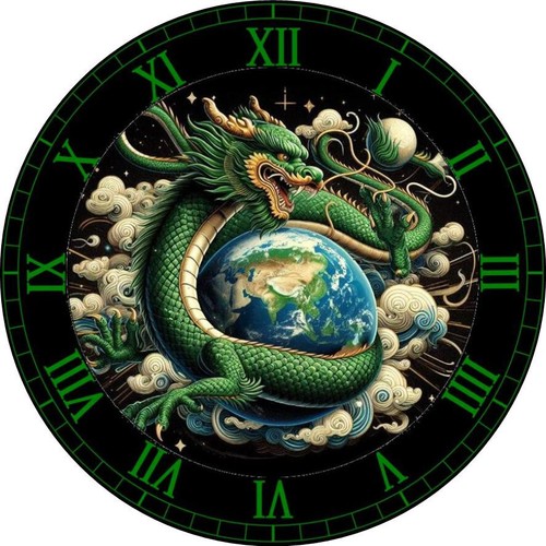 Chinese dragon clock with - chinese,