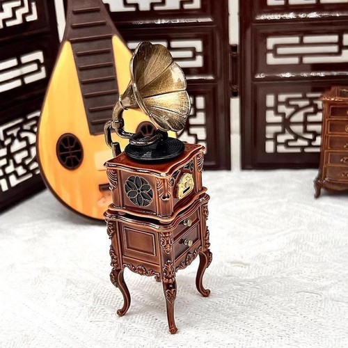 Miniature gramophone with - miniature,