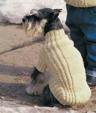 DOG COAT NUMBER 29 EASY CABLE SWEATER JUMPER KNITTING PATTERN 10-30" CHEST