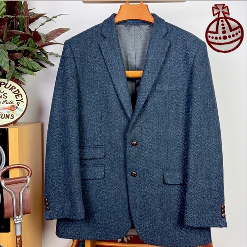 Harris tweed blue - tweed, (44r)