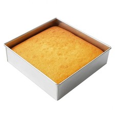 Single Square Cake Tin 6'' 8'' 10'' 12'' – Choose 3" or 4" Depth – Bakeware Pan