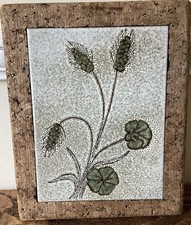 Ceramic Tile & Cork Trivet Kitchen Hot Plate 25 X 20. Cms