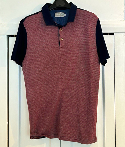 Burgundy navy polo shirt - polo, m