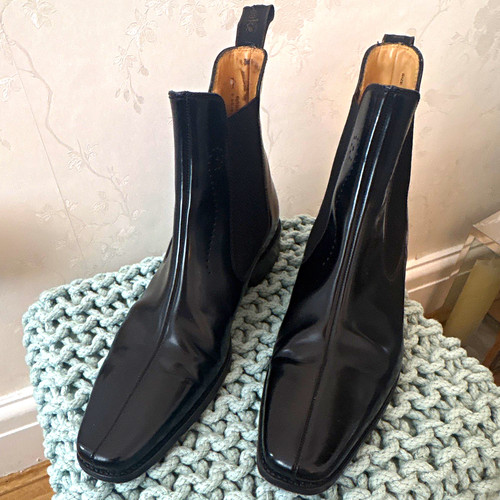Loake men black leather - black,