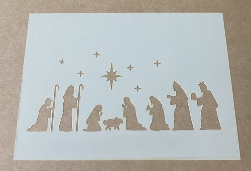 Nativity scene mylar stencil - mylar,