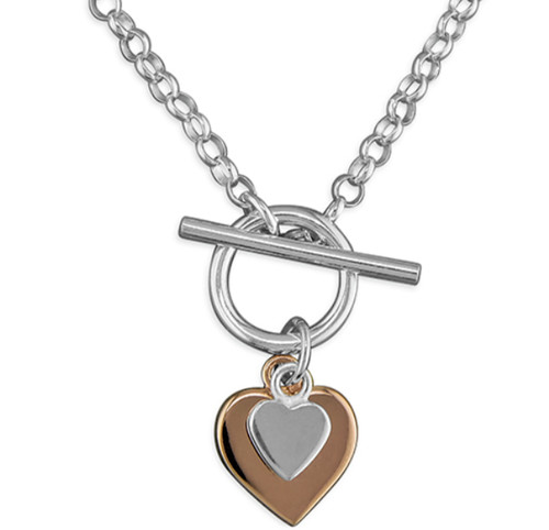 Rose gold silver necklace