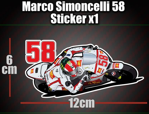 Marco simoncelli decal sticker - marco,