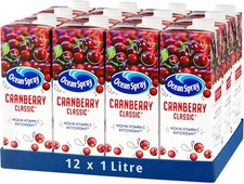 Oceanspray Cranberry Juice Pack of 12 x 1L