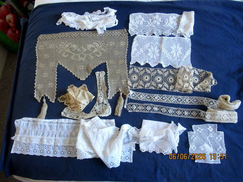 Antique vintage lace including - antique,