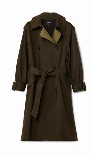 Desigual belted green - , trench