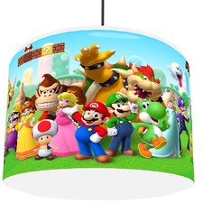 SUPER MARIO & FRIENDS CEILING LIGHT SHADE / TABLE LAMPSHADE   FREE P&P REUSABLE