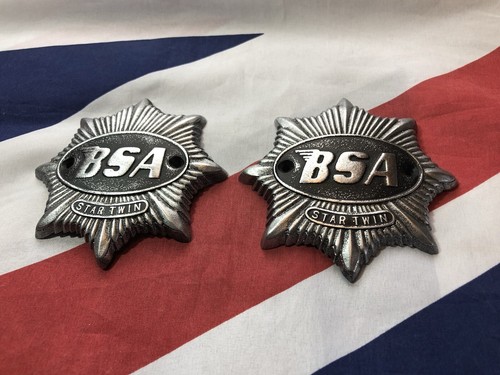 Bsa star twin tank badges - bsa,