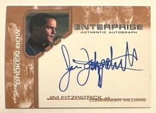 STAR TREK ALIENS OF ENTERPRISE :JIM FITZPATRICK as COMMANDER WILLIAMS AUTO CARD