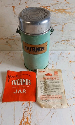 Vintage sage green thermos - vintage,