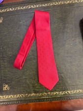 Welsh Rugby Union Official Presentation red tie with logo patterned formal suit