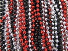 2 Dozen Mardi Gras Beads Red
