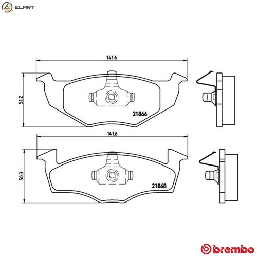Brake pad set - disc, 85