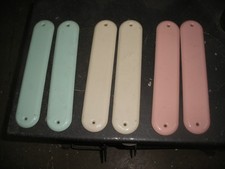 Pair of reclaimed 1950s  / mid century ceramic door finger plates