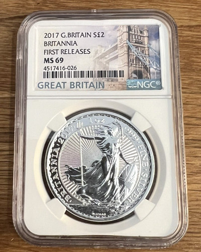 2017 silver britannia ngc ms69 - silver,