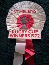 St Helens Rugby League Cup 1972 Winners Rosette