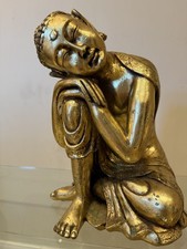 Sleeping Buddha Figurine Gold