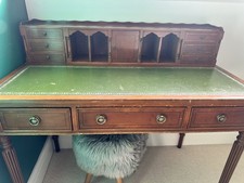 Antique Mahogany Leather Top