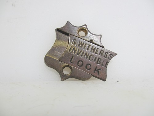 Antique brass plaque old - antique, safe