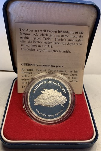 1977 guernsey silver proof - guernsey,