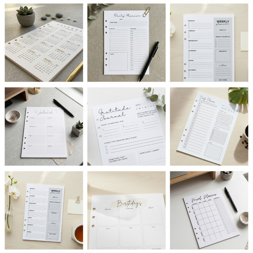 Ring binder inserts - a5,
