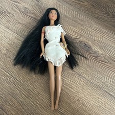 Mattel Pocahontas Doll 1995 Vintage Beige Dark Hair Skin Colours Disney Doll