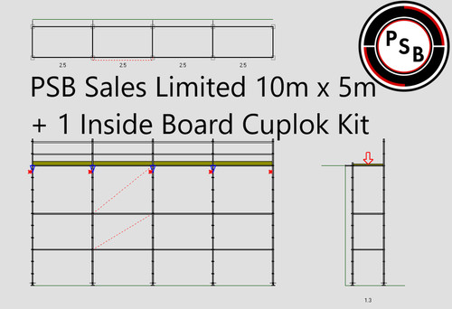 Used cuplock scaffold - used, 10m