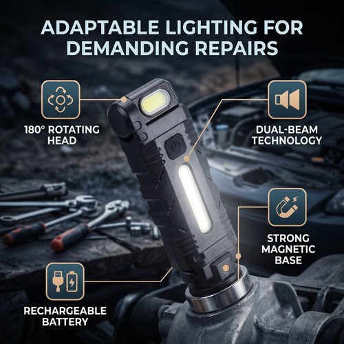 Flashlight rechargeable dual - flashlight,