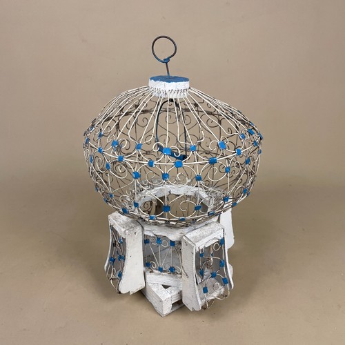 White wood bird cage vintage - wood,