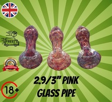 3'' PINK GLASS SPOON PIPE |