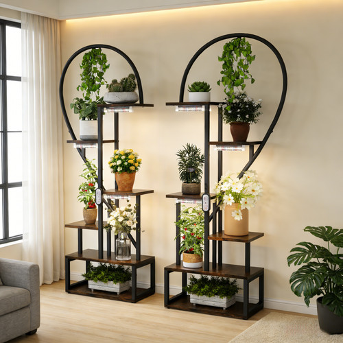 Indoor plant stand with grow - plant,