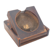 Antique Wooden Pocket Watch Display Box Holder Case Vintage Carved Design c1890