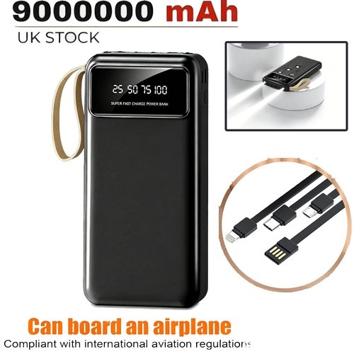 9000000mah power bank portable - power,