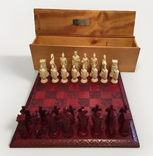 Vintage chess set - chess,