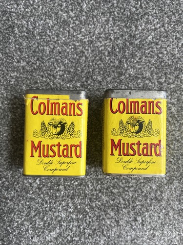 Vintage colmans mustard - mustard, tins