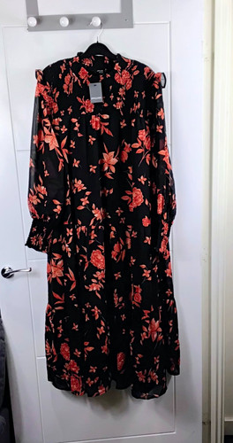 Williams black floral maxi - jd,